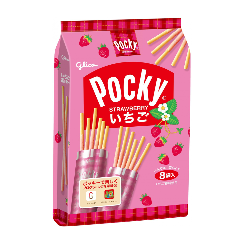 Glico Strawberry Pocky 8 bags 94g