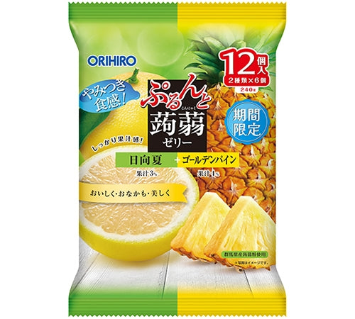 Orihiro - Konjac Jelly Hyuganatsu Citrus & Golden Pine 12P 240g
