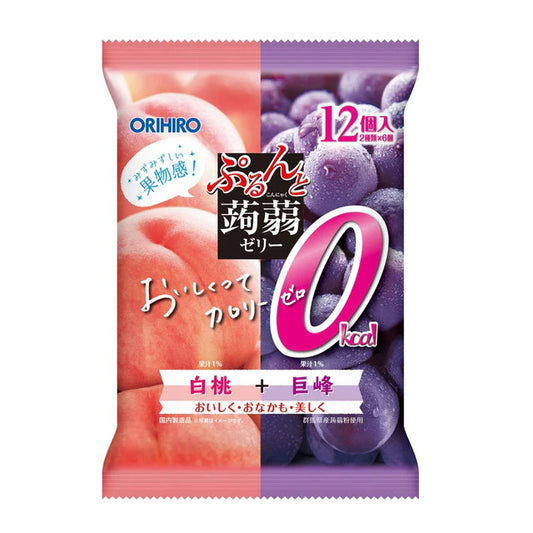 Orihiro Jelly White Peach and Kyoho Grapes 12pcs 240g