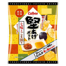 Calbee - Kataage Potato Chips <Shichimi and Sesame Oil> 60g