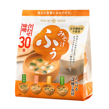 Hikari Instant Miso Soup Fu Awase 4 Flavors 30 Packs