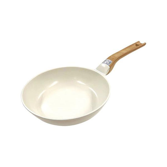 Lightweight and Easy-to-Use White Ceramic Pan 28cm